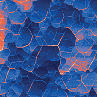 <p>Образец углерода. Метод зонда Кельвина с амплитудной модуляцией.</p>